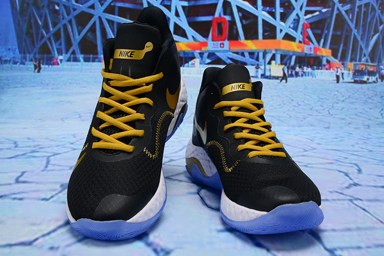2020 Men Nike KD Trey 6 VIII Black Yellow Ice Sole Shoes